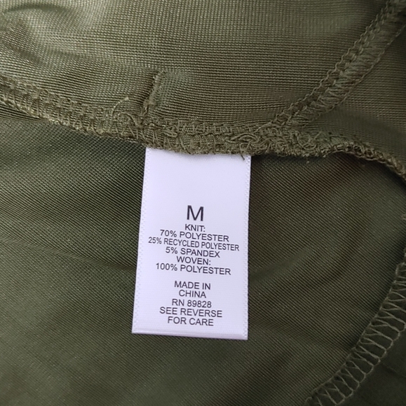 LOGO by Lori Goldstein Knit Crushed Velvet Top w/ Chiffon Hem  Size Med NWOT - Picture 7 of 8